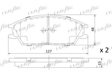 FRIGAIR PD28.501 Brake Pad Set, disc brake
